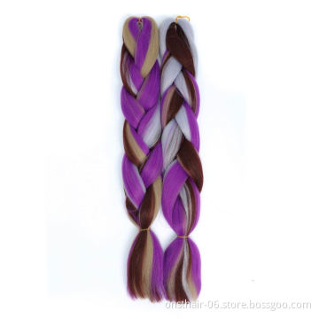 MYZYR Long Ombre Jumbo Synthetic Braiding Hair Braid K anek alon Hair Extensions Rainbow Pink Blonde Purple Crochet Braid MUMUPI
